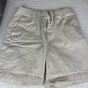 H&M Men's Drawstring Casual Shorts in Light Cream
